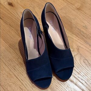 Nine West Navy Peep Toe Heels